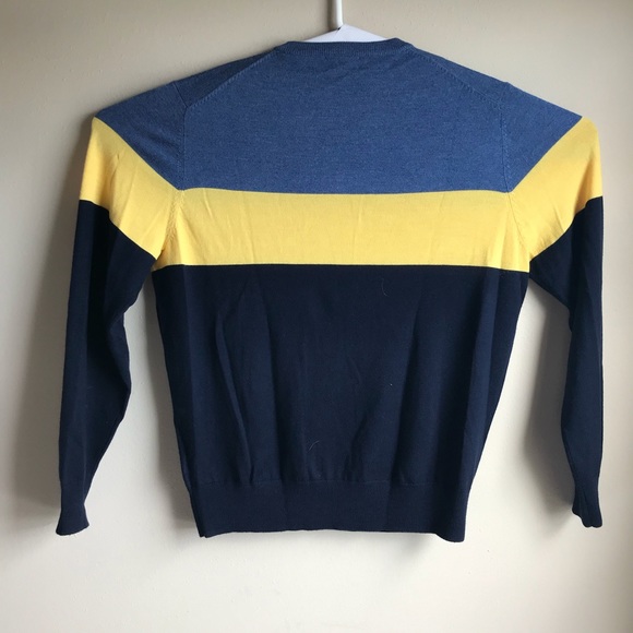 Brooks Bothers 100% Merino Wool V-neck Sweater L - Picture 4 of 6